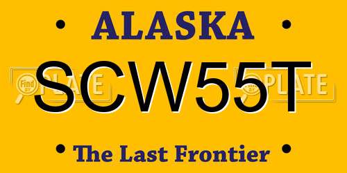 SCW55T Alaska License Plate