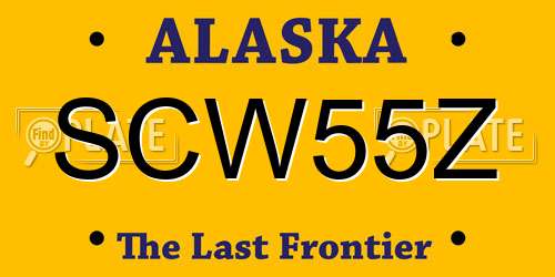 SCW55Z Alaska License Plate