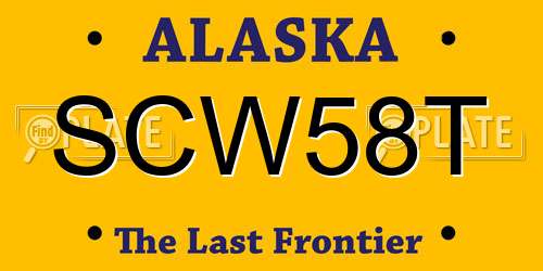 SCW58T Alaska License Plate