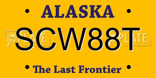 SCW88T Alaska License Plate