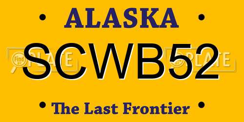 SCWB52 Alaska License Plate