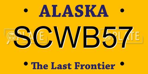 SCWB57 Alaska License Plate