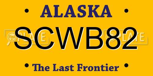 SCWB82 Alaska License Plate