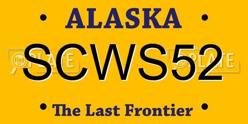 SCWS52 Alaska License Plate