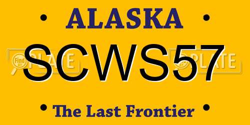 SCWS57 Alaska License Plate