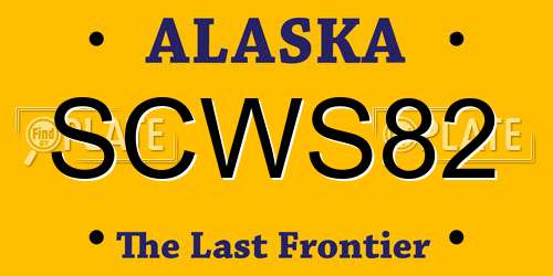 SCWS82 Alaska License Plate