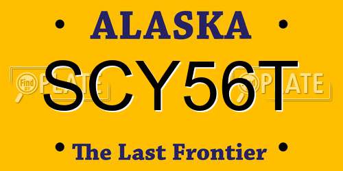 SCY56T Alaska License Plate