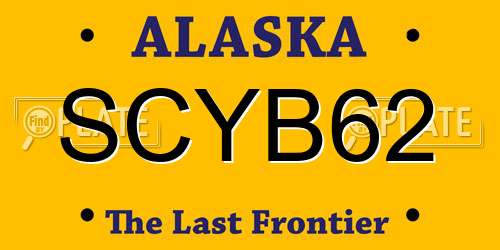 SCYB62 Alaska License Plate