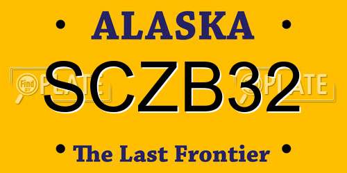 SCZB32 Alaska License Plate