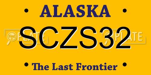 SCZS32 Alaska License Plate