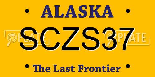 SCZS37 Alaska License Plate