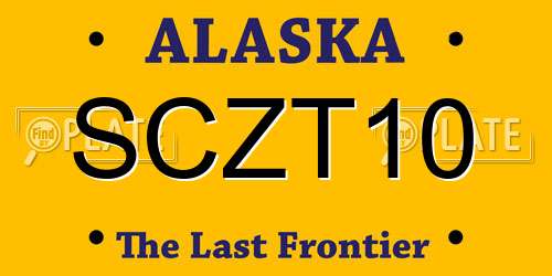 SCZT10 Alaska License Plate