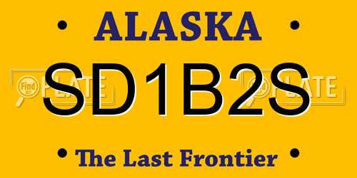 SD1B2S Alaska License Plate