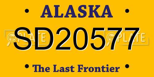 SD20577 Alaska License Plate