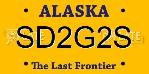 SD2G2S Alaska License Plate