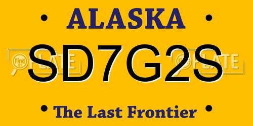 SD7G2S Alaska License Plate