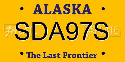 SDA97S Alaska License Plate