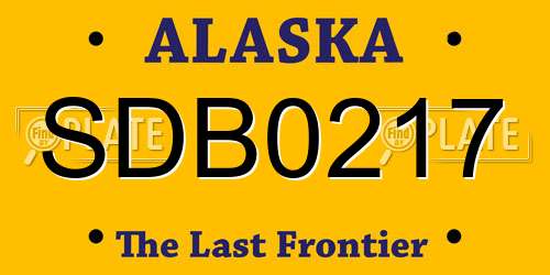 SDB0217 Alaska License Plate