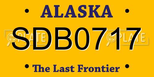 SDB0717 Alaska License Plate