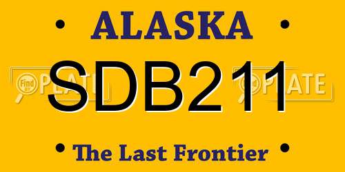 SDB211 Alaska License Plate