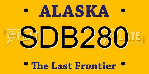 SDB280 Alaska License Plate