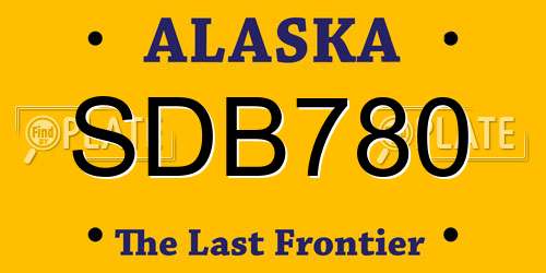 SDB780 Alaska License Plate