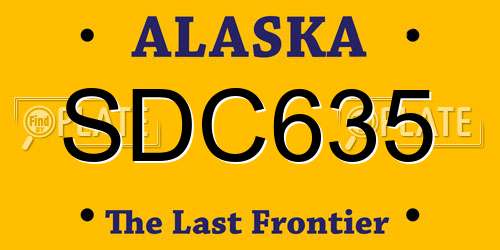 SDC635 Alaska License Plate