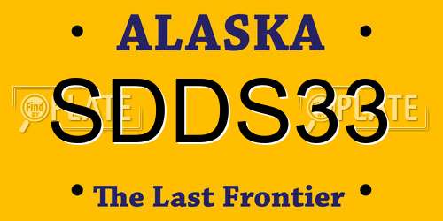 SDDS33 Alaska License Plate