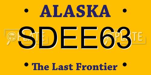 SDEE63 Alaska License Plate