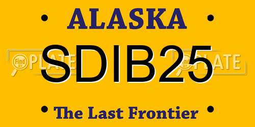 SDIB25 Alaska License Plate