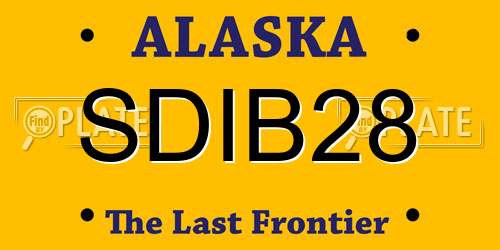SDIB28 Alaska License Plate
