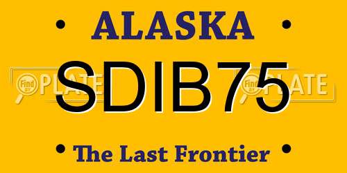 SDIB75 Alaska License Plate