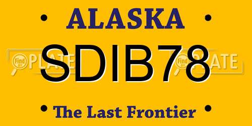 SDIB78 Alaska License Plate