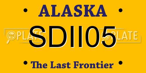 SDII05 Alaska License Plate