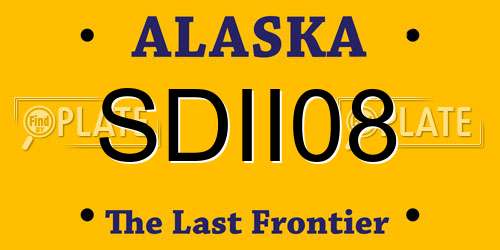 SDII08 Alaska License Plate