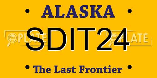 SDIT24 Alaska License Plate
