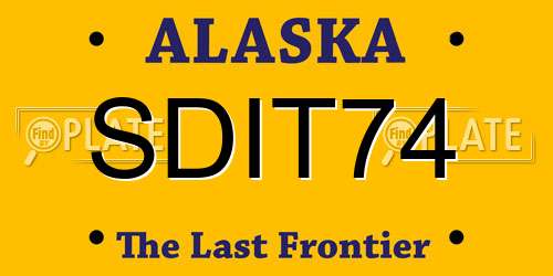 SDIT74 Alaska License Plate
