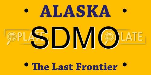 SDMO Alaska License Plate