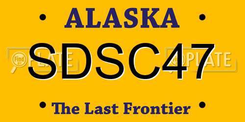 SDSC47 Alaska License Plate