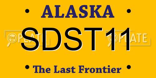 SDST11 Alaska License Plate