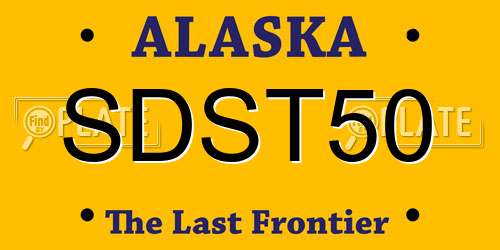 SDST50 Alaska License Plate
