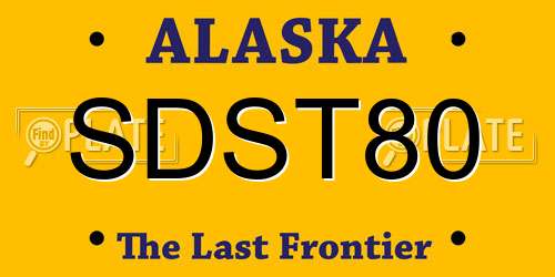 SDST80 Alaska License Plate