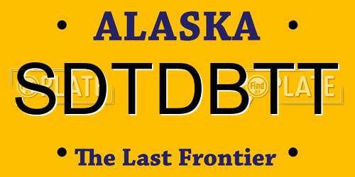 SDTDBTT Alaska License Plate