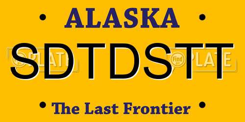 SDTDSTT Alaska License Plate