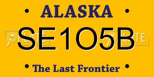 SE1O5B Alaska License Plate