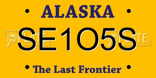 SE1O5S Alaska License Plate