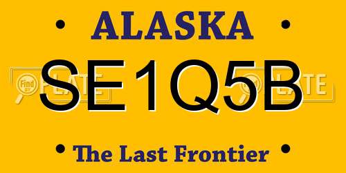 SE1Q5B Alaska License Plate