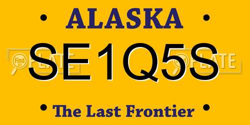 SE1Q5S Alaska License Plate