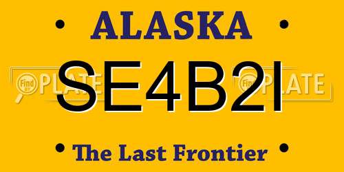 SE4B2I Alaska License Plate