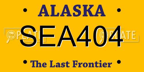 SEA404 Alaska License Plate